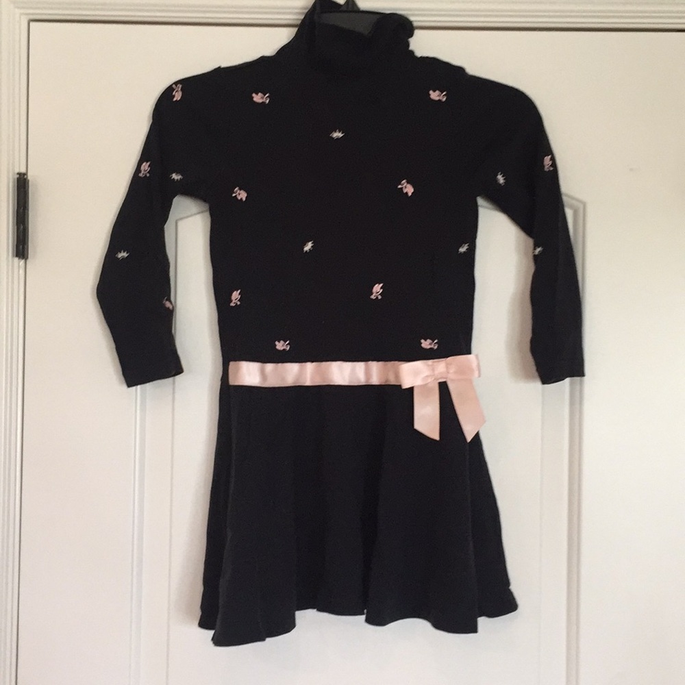 Girl’s ballerina embroidered black dress